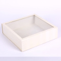 Simple design white cardboard box with window